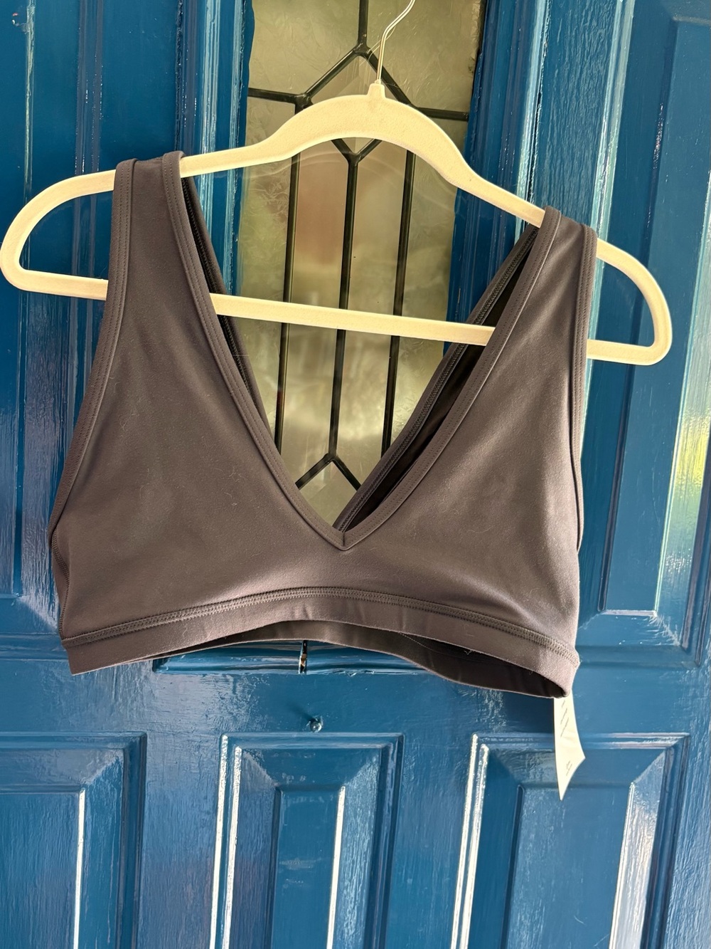 FLEO Women's V-Neck Bralette - Charcoal
